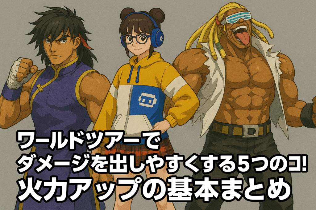 【初心者向け】ワールドツアーでダメージを出しやすくする５つのコツ！火力アップの基本まとめ